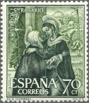 Stamps Spain -  ESPAÑA 1962 1464 Sello Nuevo Misterios del Santo Rosario Visitación (Correa)