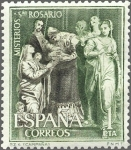 Stamps Spain -  ESPAÑA 1962 1466 Sello Nuevo Misterios del Santo Rosario Presentación en el templo