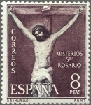 Stamps Spain -  ESPAÑA 1962 1472 Sello Nuevo Misterios del Santo Rosario Crucifixión (Murillo)