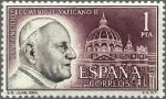 Stamps Spain -  ESAPAÑ 1962 1480 Sello Nuevo Concilio Ecuménico Vaticano II Juan XXIII (1881-1963)