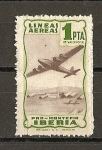 Stamps : Europe : Spain :  Lineas Aereas Iberia. ( Pro-Montepio).