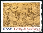 Stamps : Europe : France :  FRANCIA: Sitios prehistóricos y grutas decoradas del valle del Vézère
