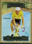 Stamps : Asia : Bahrain :  Ciclistas
