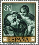 Stamps Spain -  ESPAÑA 1963 1501 Sello Nuevo José de Ribera El Españoleto San Cristobal