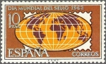 Sellos de Europa - Espa�a -  ESPAÑA 1963 1511 Sello Nuevo Dia Mundial del Sello Mapa del Mundo