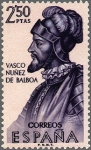 Stamps Spain -  ESPAÑA 1963 1531 Sello Nuevo Forjadores de América Vasco Nuñez de Balboa (1475-1517)