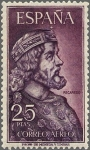 Stamps Spain -  ESPAÑA 1963 1538 Sello Nuevo Personajes Españoles Recaredo I