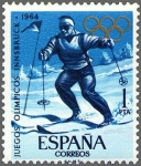 Sellos de Europa - Espa�a -  ESPAÑA 1964 1619 Sello Nuevo Juegos Olímpicos de Innsbruck y Tokio Slalom