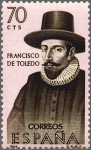 Stamps : Europe : Spain :  ESPAÑA 1964 1623 Sello Nuevo Forjadores de América Francisco de Toledo (1515-1581)