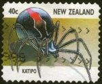 Stamps New Zealand -  Araña
