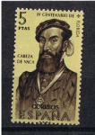 Stamps : Europe : Spain :  Edifil  1305   Forjadores de América  " Cabeza de Vaca "