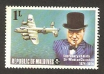 Stamps Asia - Maldives -  sir winston churchill