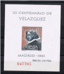 Stamps Spain -  Edifil  1344  III Cente. de la muerte de Velázquez ( 1599 - 1660 ) 