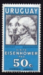 Stamps : America : Uruguay :  Visita del Presidente Eisenhower