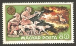 Stamps Hungary -  acecho al ciervo