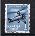 Stamps Spain -  Edifil  1401  L  Aniv. de la Aviación Española  