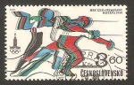 Sellos de Europa - Checoslovaquia -  Olimpiadas Moscú 1980, esgrima