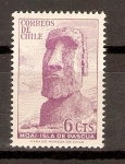 Stamps Chile -  ESTATUA  DE  LA  ISLA  DE  PASCUA