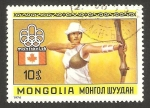 Sellos de Asia - Mongolia -  olimpiadas montreal 76, tiro con arco