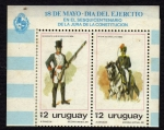Sellos de America - Uruguay -  Uniformes Militares año 1830