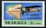 Stamps Nicaragua -  50 Aniv. Charles Lindbergh