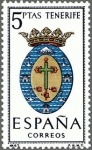Stamps Spain -  ESPAÑA 1965 1641 Sello Nuevo Serie Escudos Provincias Españolas Tenerife