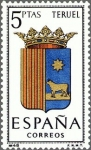 Stamps Spain -  ESPAÑA 1965 1642 Sello Nuevo Serie Escudos Provincias Españolas Teruel