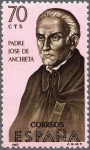 Stamps Spain -  ESPAÑA 1965 1679 Sello Nuevo Forjadores de America Padre José de Anchieta (1534-1597)