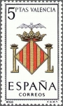 Stamps Spain -  ESPAÑA 1966 1697 Sello **MNH Escudos de las Capitales de Provincias Españolas. Valencia