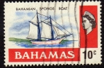 Stamps : America : Bahamas :  Bahamian sponge boat