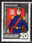Sellos de America - Uruguay -  50º Aniversario arma de ingenieros