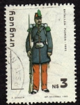 Stamps : America : Uruguay :  Uniforme Batallon Florida 1865