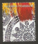 Stamps Croatia -  820 - motivo tradicional de Bizovac, flores