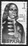 Stamps Spain -  forjadores de America-Jose A. Manso de Velasco