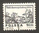 Sellos de Europa - Polonia -  grabado en madera, cazador