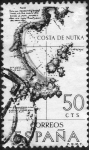Sellos de Europa - Espaa -  forjadores de America-costa de Nutka