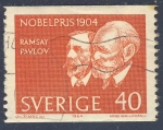 Stamps : Europe : Sweden :  Premios Nobel 1904  Ramsay Pavlov