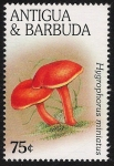 Stamps America - Antigua and Barbuda -  SETAS-HONGOS: 1.105.054,00-Hygrophorus miniatus