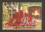 Sellos de Europa - Bosnia Herzegovina -  navidad 2009, velas y chimenea