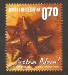 Sellos de Europa - Bosnia Herzegovina -  navidad 2008, decoración de paquete de regalo