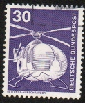 Stamps : Europe : Germany :  Industria y tecnología - Helicóptero