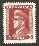 Stamps Croatia -  ante pavelitch, croata fascista político