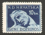 Stamps : Europe : Croatia :  tasa obligatoria pro victimas de la guerra