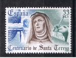 Stamps Spain -  Edifil  2674  IV  Cente. de la muerte de Santa Teresa deAvila 