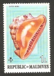 Stamps Asia - Maldives -  caracola de mar