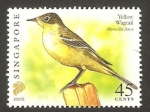Stamps Singapore -  ave, lavandera boyera