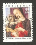 Stamps United States -  Navidad, cuadro religioso