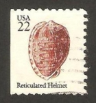 Stamps United States -  fauna, casco reticulado, caracol