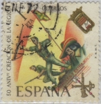 Stamps Spain -  L aniversario de la legión-Duque de Alba-1971