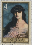 Stamps : Europe : Spain :  dia del sello-Ignacio Zuloaga-condesa de Noailles-1971
